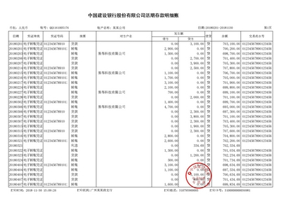 银行对公流水定制